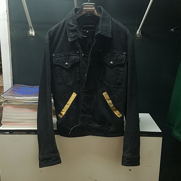 Emporio Armani Denim Biker Jacket Medium Slim fit - Picture 1 of 6